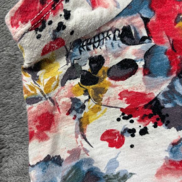 Torrid Classic Fit Tee Top Skulls Floral V-Neck Rock Punk Grunge Size 1 1X H211 - Picture 5 of 10